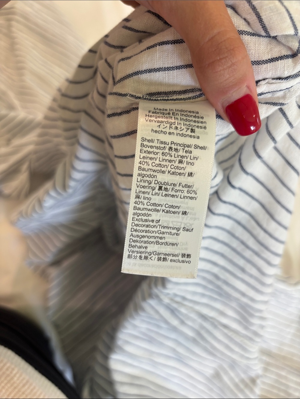 J CREW Striped Spaghetti Strap Maxi Dress - White & BLUE - Picture 6 of 7